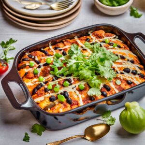 Chicken and Black Bean Enchilada Casserole