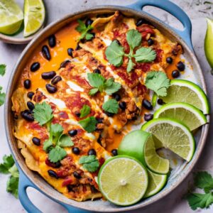 Chicken and Black Bean Enchilada Casserole